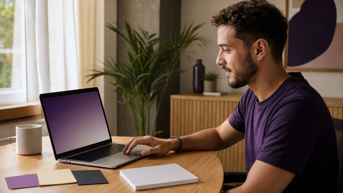 Pessoa estudando para a prova teórica do Detran com simulado online